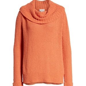 Cowl Neck Sweater- Orange Ginger (Pumpkin)